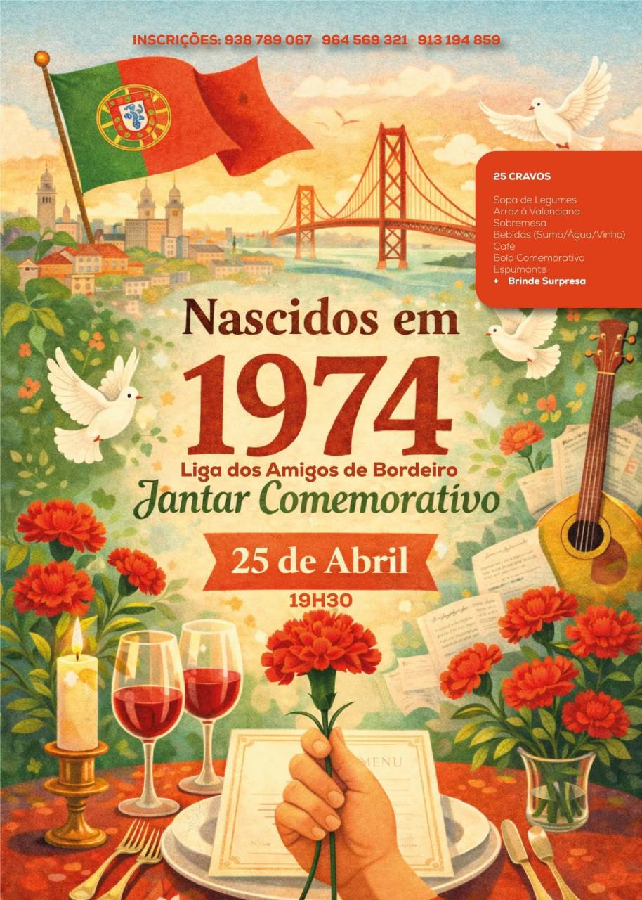 Jantar comemorativo - Nascidos em 1974 